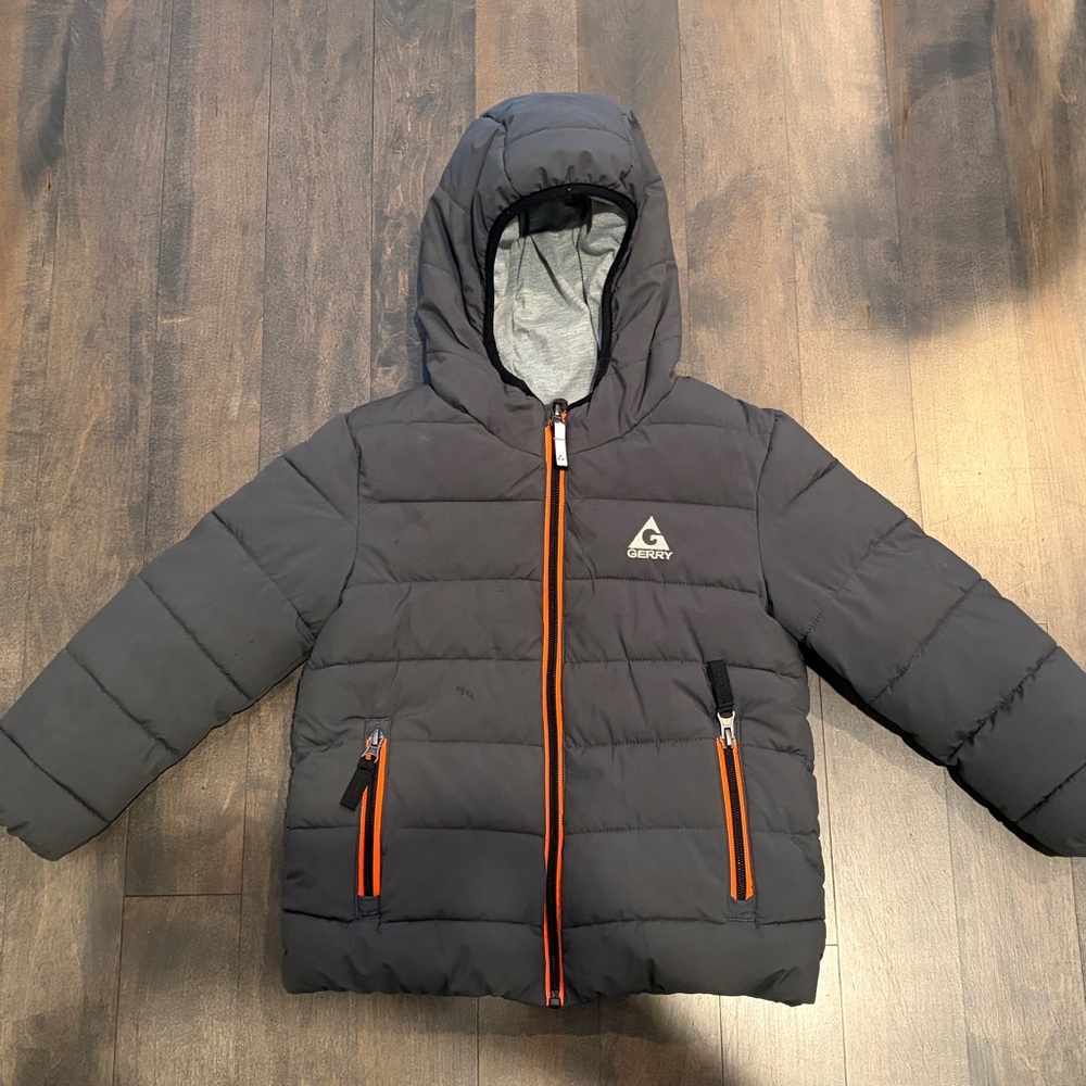 Gerry Gray Kids Jacket with Orange Accents 4T Unisex